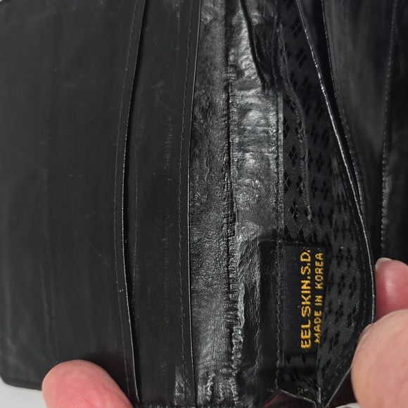 Black Eel Skin Wallet/Cardholder - Picture 4 of 6